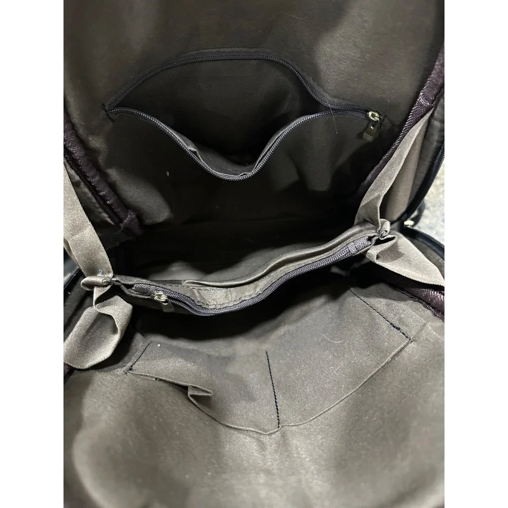 nevenka black leather‎ backpack